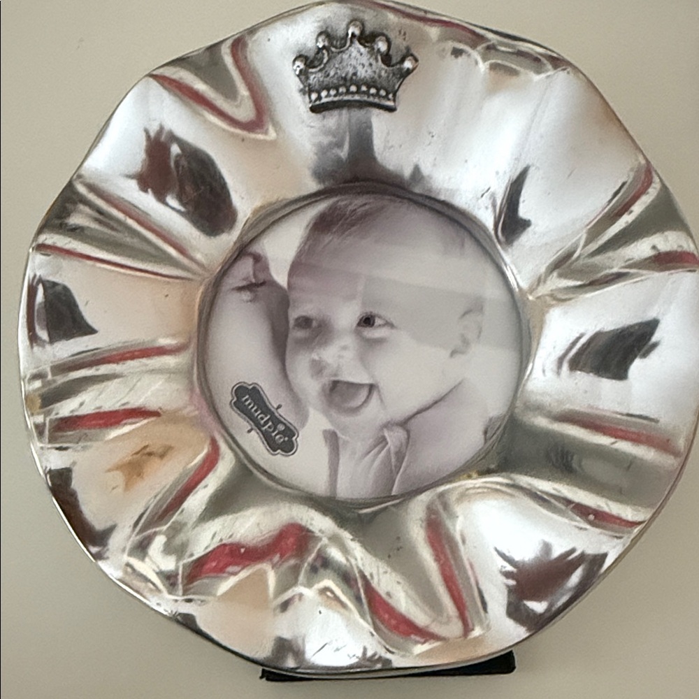 NWT Mudpie Silver Crown Photo Frame